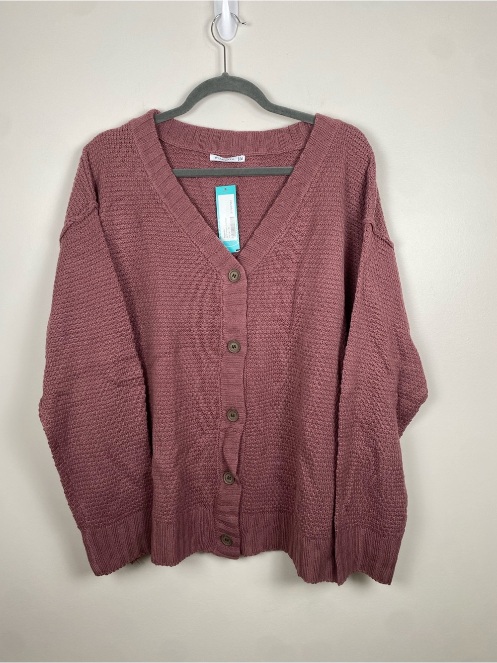 NWT Staccato Brit V Neck Cardigan Purple XL